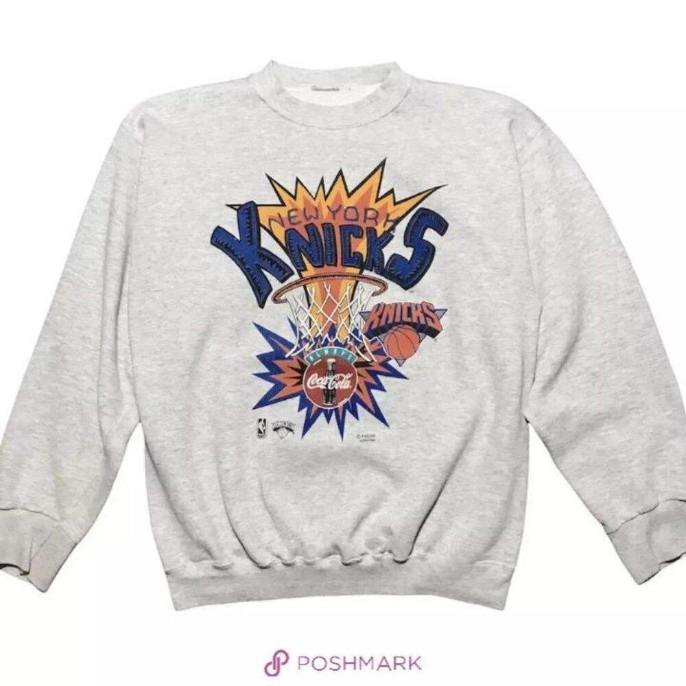 New York Knicks Ash Color Unisex Sweatshirt Shirt Retro